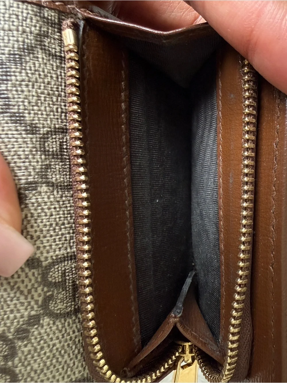 Gucci Signature GG Canvas Horsebit Card Holder - Brown/Beige - Picture 4 of 6